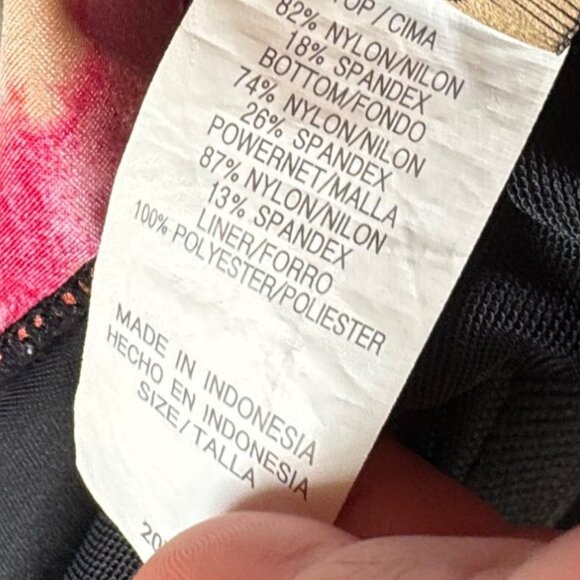 Great Lengths Womens Swim Dress Black Tropical Floral & Peacock Feather  20W - Picture 7 of 8